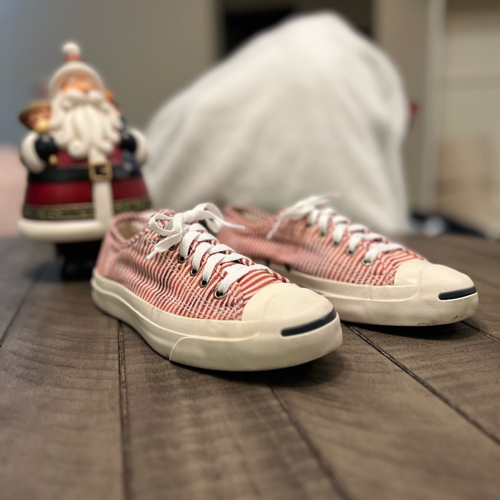 Converse Jack Purcell CoLab  red stripes lo top EUC